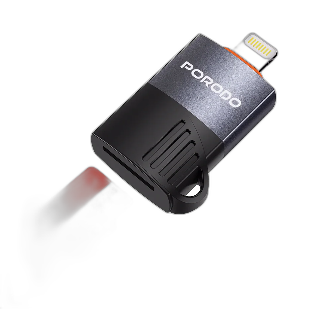 Porodo OTG Lightning Adapter with TF Card Reader