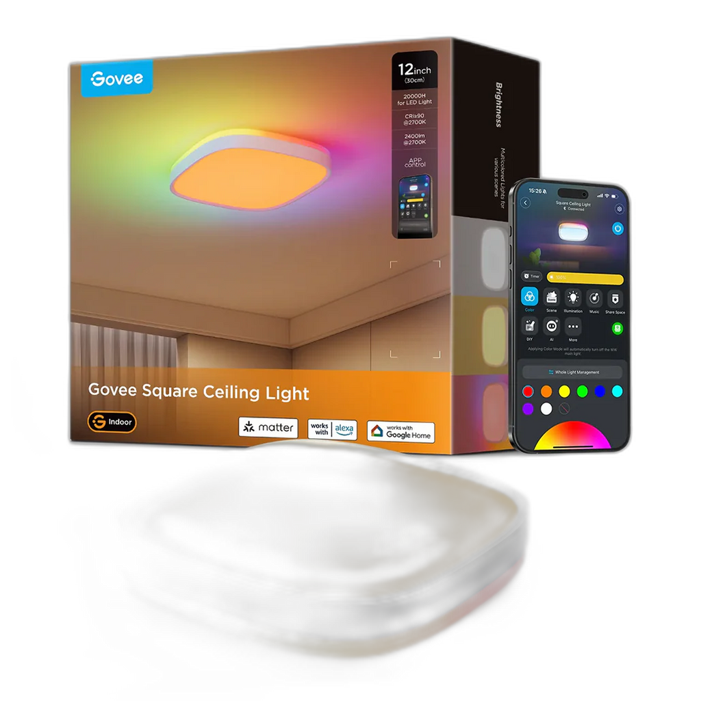 Govee 30cm RGBWW + RGBIC Smart Square Ceiling Light