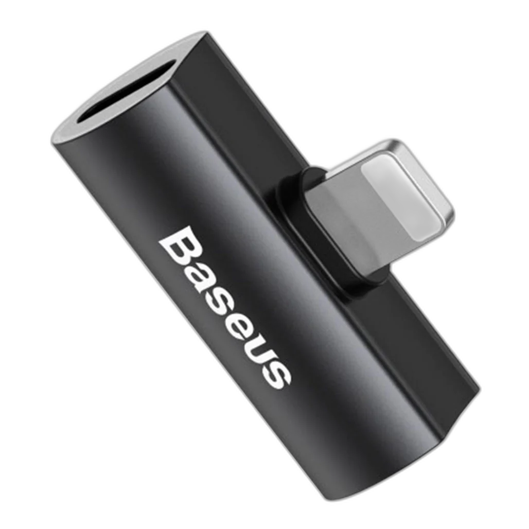 Baseus L46 iP Male to Dual iP Female Adapters Black