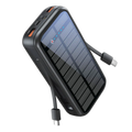 SolarTank-20PDCi, 20000mAh EcoLight™ Solar Power Bank with Built-in USB-C & Lightning Cables
