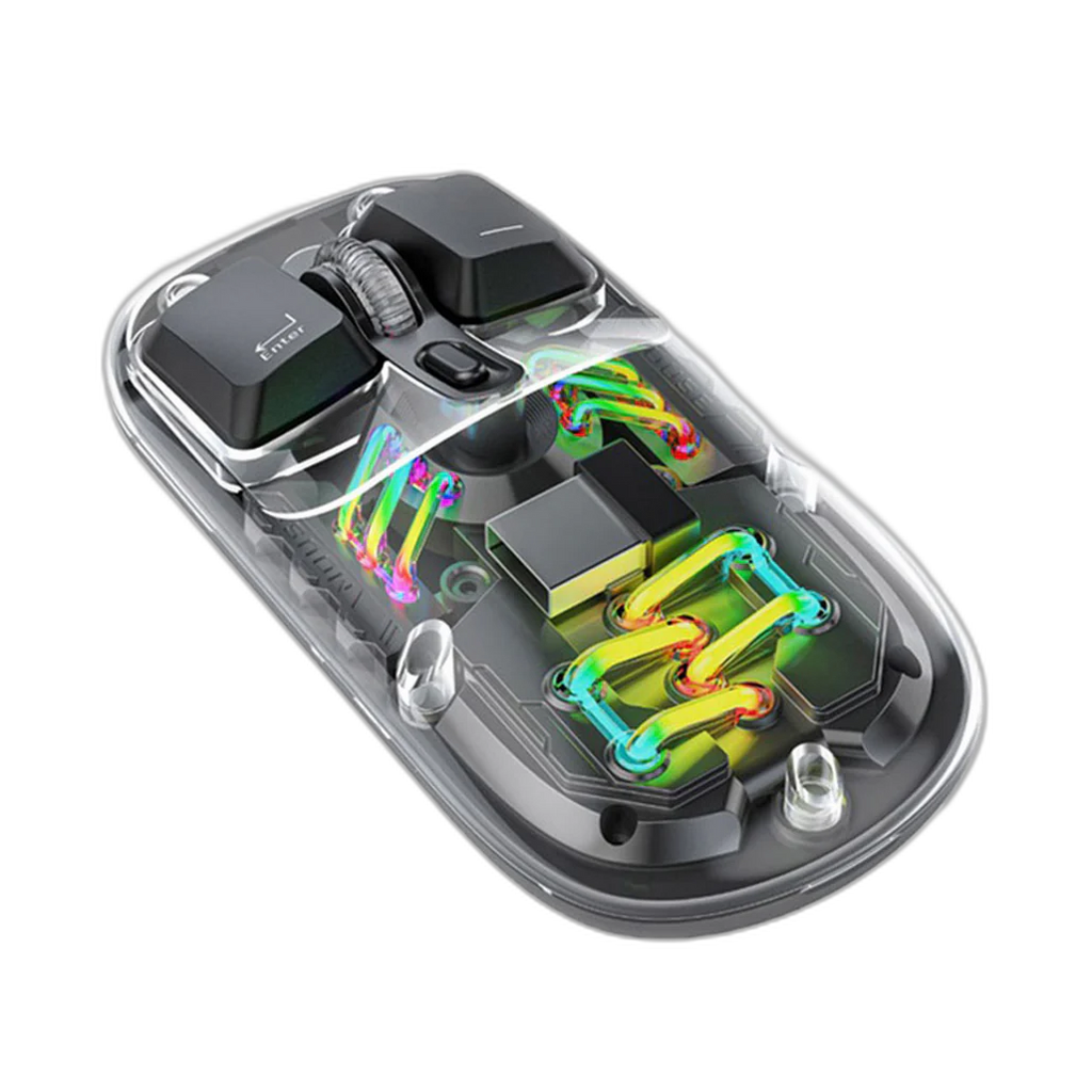 Porodo Transparent Dual-Mode Wireless Mouse