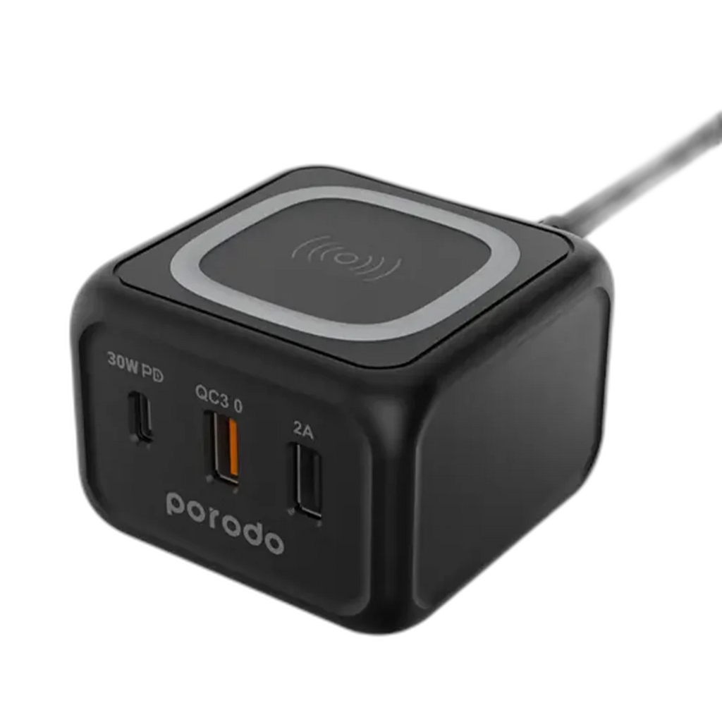 Porodo Triple Ports Fast Wireless Charger