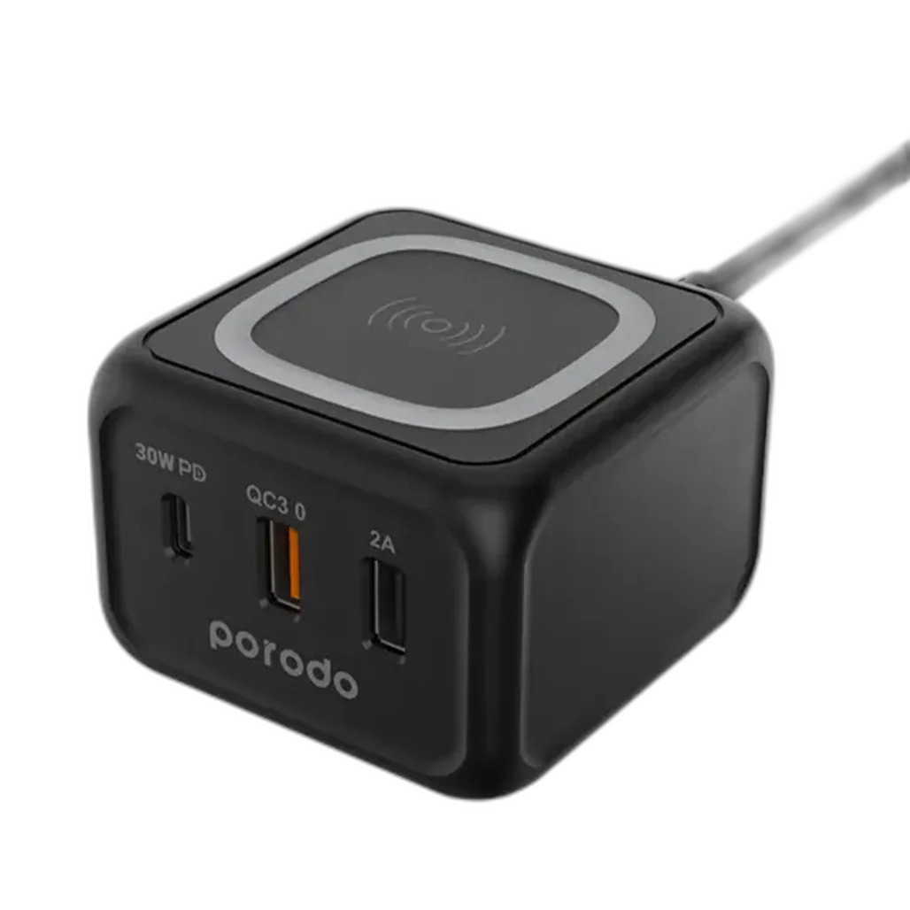 Porodo Triple Ports Fast Wireless Charger