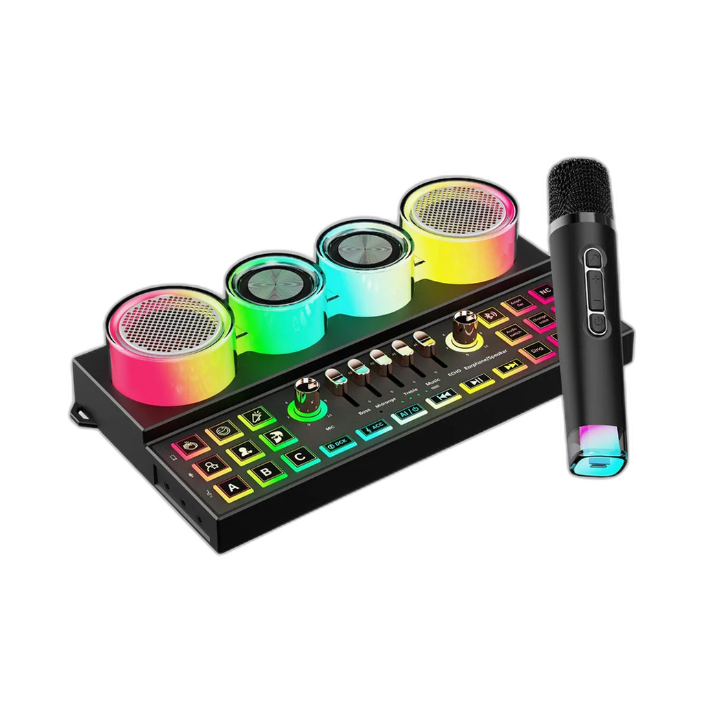 Porodo BT Audio Mixer & Dual-Channel Speaker