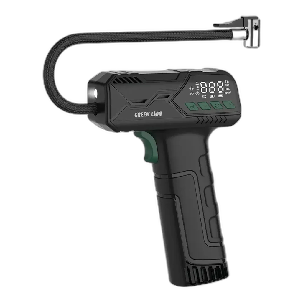 Green Lion Hyper Air Portable Tire Inflator - Black