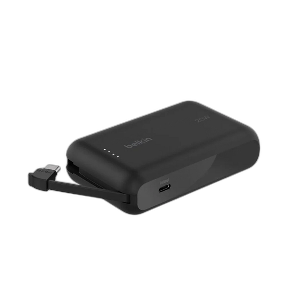 Belkin 10,000mAh Power Bank with Integrated USB-C Cable