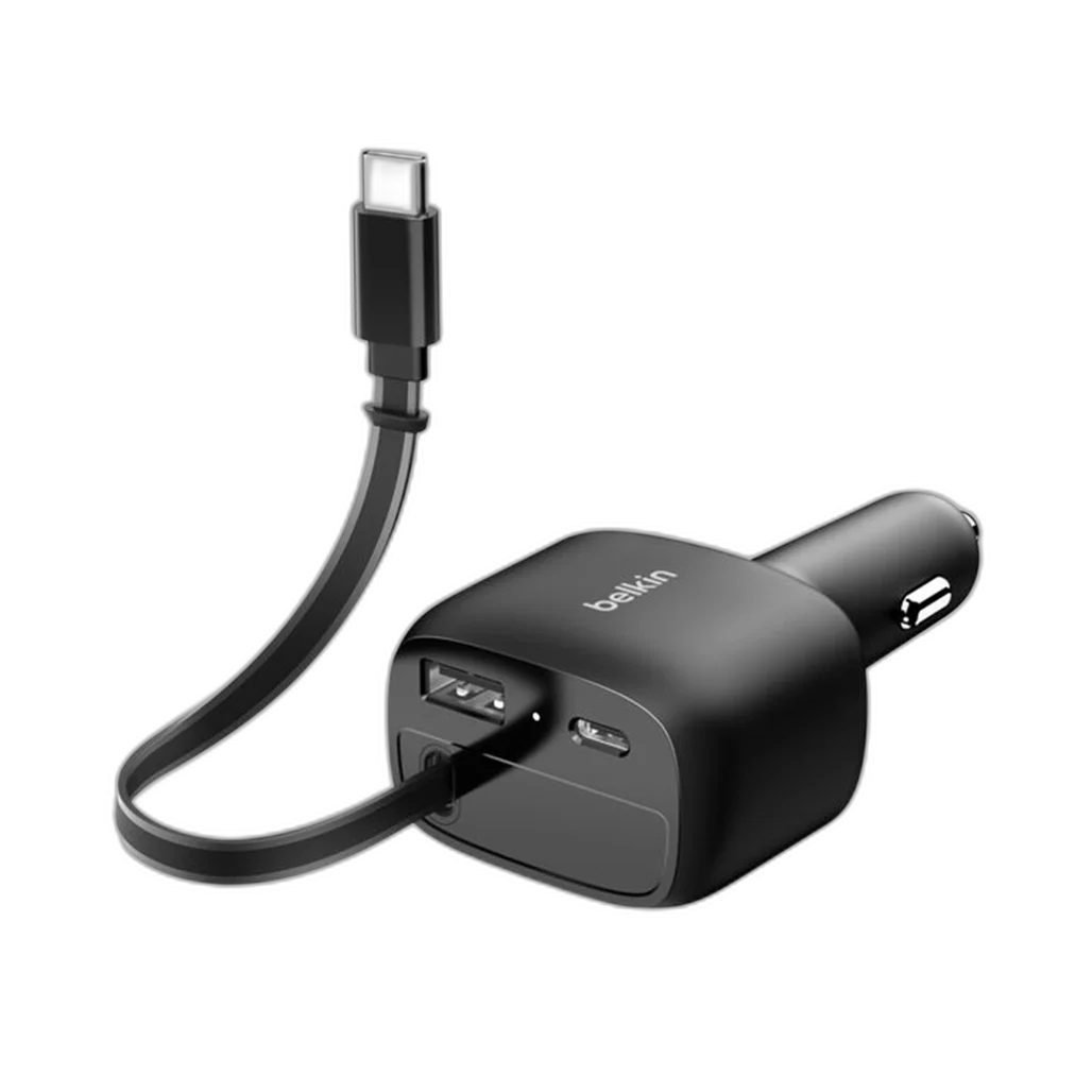 Belkin BoostCharge 75W Retractable Car Charger