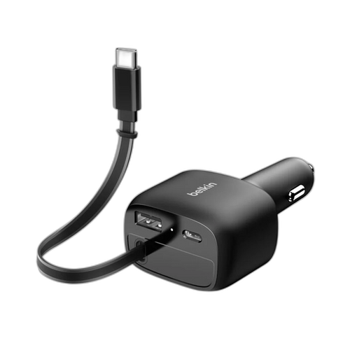 Belkin BoostCharge 75W Retractable Car Charger