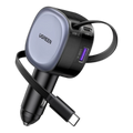 UGREEN 75W Type-C+USB A Car Charger with Type C Retractable Cable - 55653