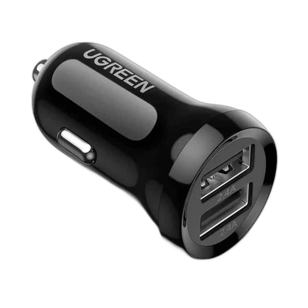 Ugreen 24W Dual USB Car Charger 4.8A Fast Charging Adapter