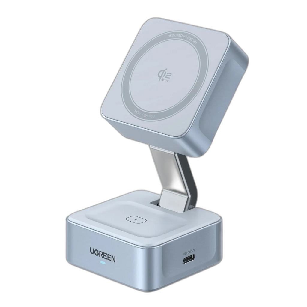 Ugreen 55960B MagFlow 2-in-1 Magnetic Wireless Charger