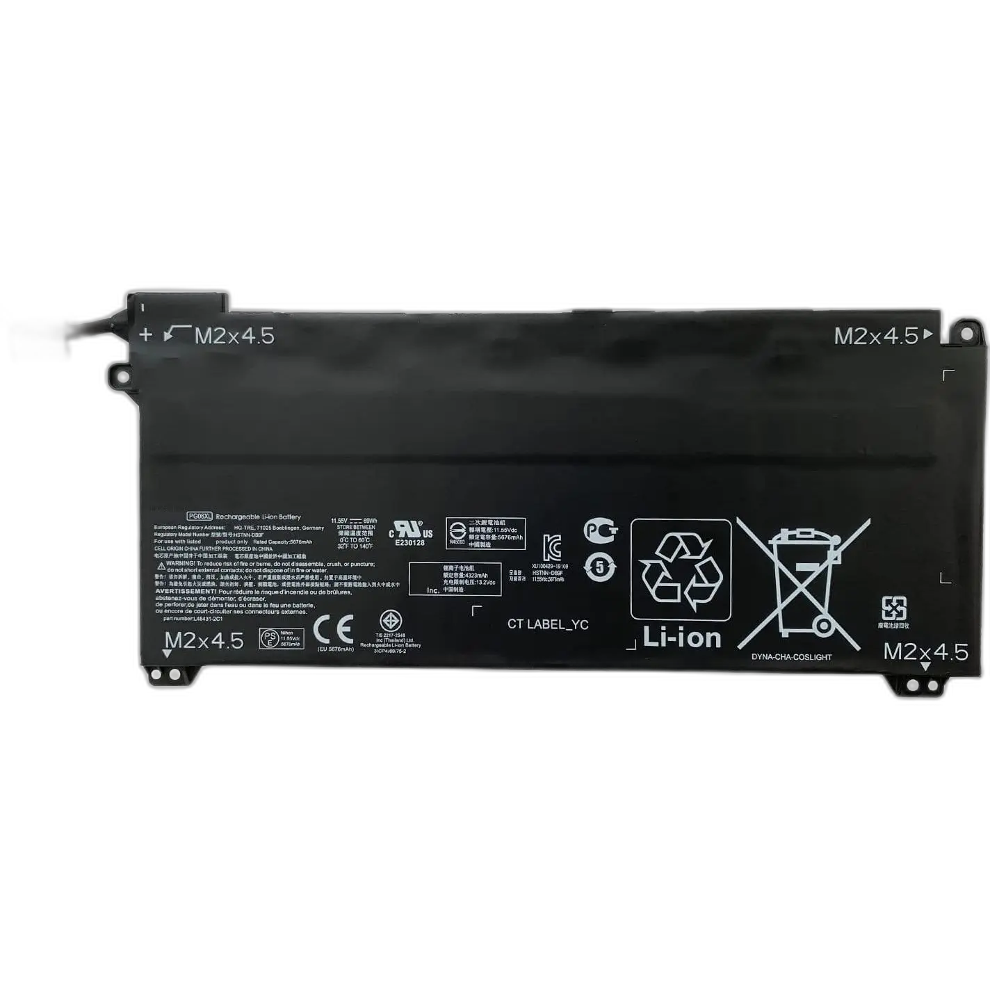 Replacement battery PG06XL for HP Omen series