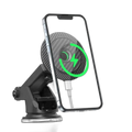 Green Lion Carbon Fiber Magnetic Wireless Car Charger 15W -Black