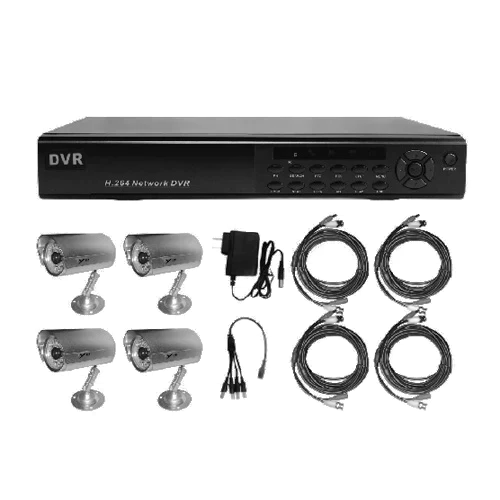 Conqueror 4 Channel DVR Security CCTV Kit Camera System Waterproof Outdoor Surveillance Camera with Motion Detection