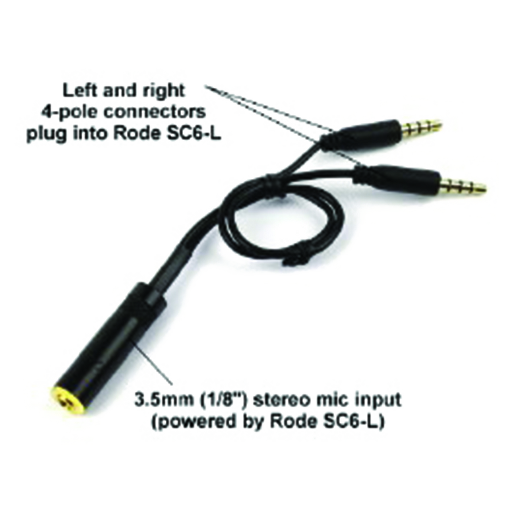 Conqueror Cable Audio Y Extension 3.5 mm 4 Pole 2 Male to 1 Female Jack for Headphone AUX 1 Meter Length - C109