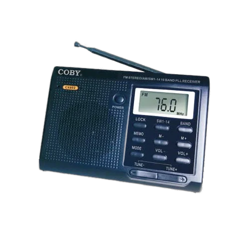 Coby AM / FM Radio Portable with Clock - CX602
