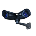Conqueror Security CCTV Bullet Dual Camera Waterproof Outdoor Surveillance Camera with IR Night Vision and Aluminum Metal Housing - TIL001