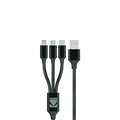 Kodak Male to Male Cable USB 3-in 1-Type A to Type C with Micro USB and Lighting Pure Copper 1.5 Meter Length - USBC5901