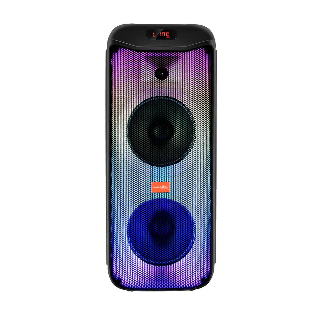 ADS Multimedia Bluetooth 2X 6 Inch Speaker with Fire Flame LED Light 250 Watt - TFY206B