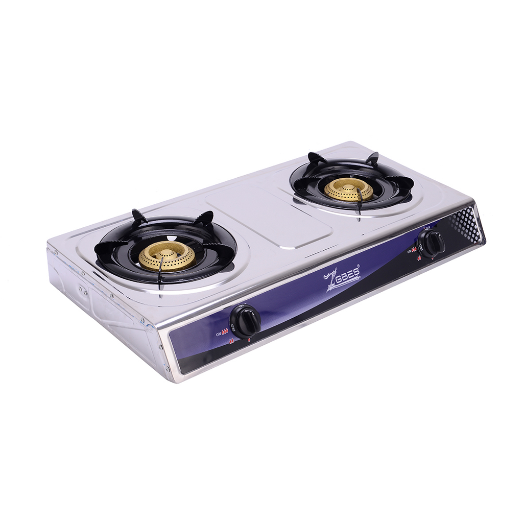 Besse Electric Gas Stove Double Burner Stainless Steel - 2050A