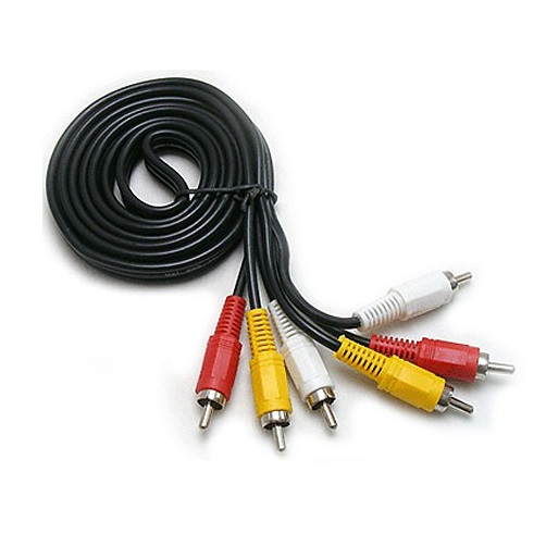 Conqueror Component Cable RGB Video 3 x RCA to 3 x RCA 2 Meter for HDTV DVD VCR 2 Meter Black - C50