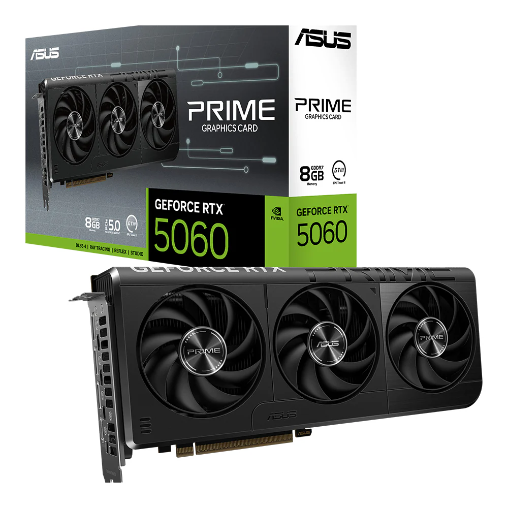 ASUS Prime Geforce RTX 5060 TI 8GB GDDR7 90YV0MP1-MVAA00 Triple Fans