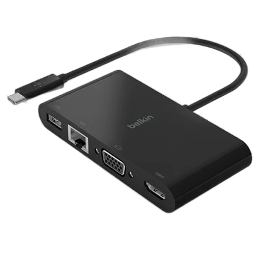 Belkin USB-C 4-in-1 Multimedia Adapter – Black