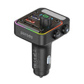 Porodo Quick-Charge FM Transmitter, Car Charger, Dual USB-C & USB-A, PD 36W, Built-in Microphone, PD-FMT36W-BK
