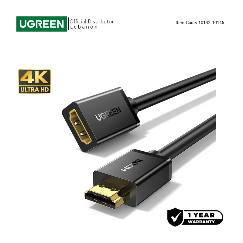 UGREEN HDMI 4K Male to Female 2M Cable – HD107-10142