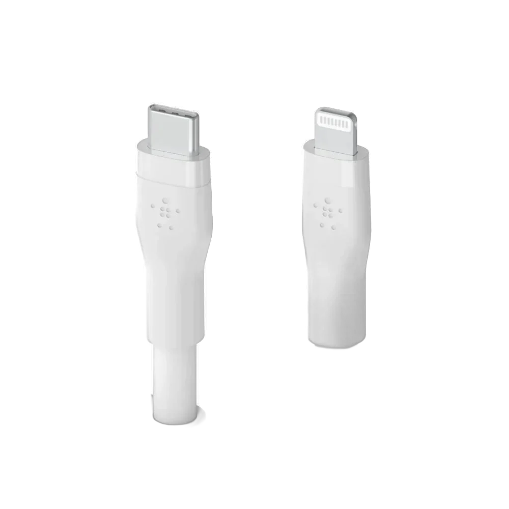 Belkin BoostCharge Flex USB-C to Lightning Silicone Cable 1m – White