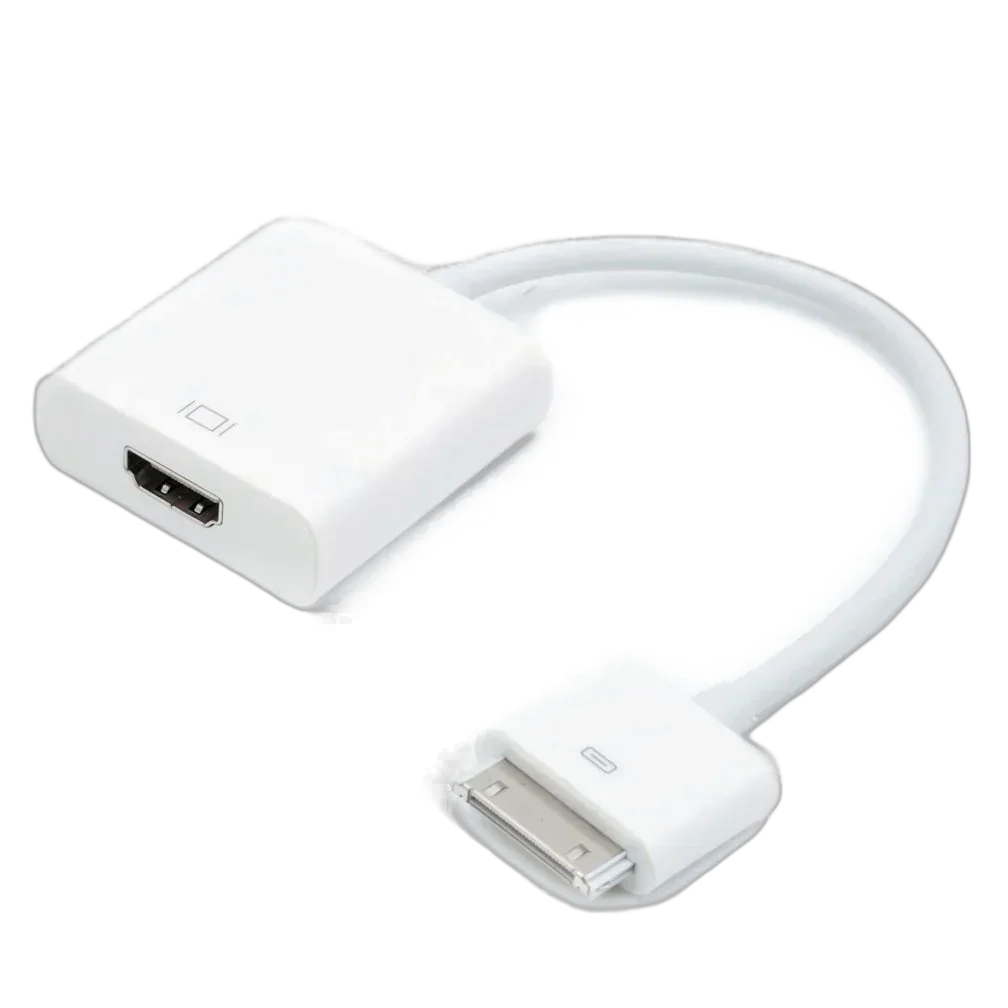 Conqueror Cable IPad to HDMI Male to Female Connector White - C124
