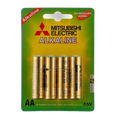 Mitsubishi AA Alkaline Battery 1.5 Volt Pack of 4 for Household Items, Electronic Products LR6 - AA