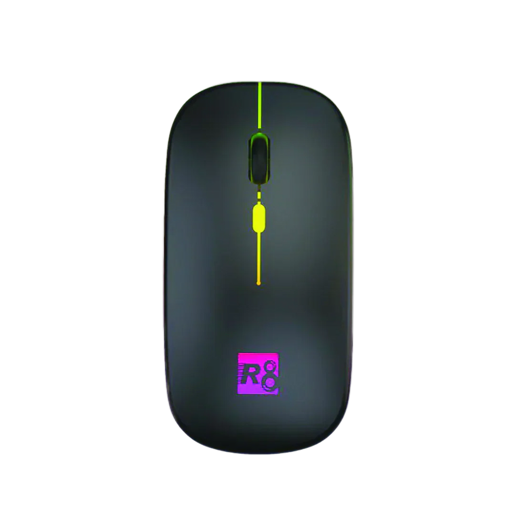 Wireless Rechargeable Optical Mouse with Light 2.4GHz Black ? 1760