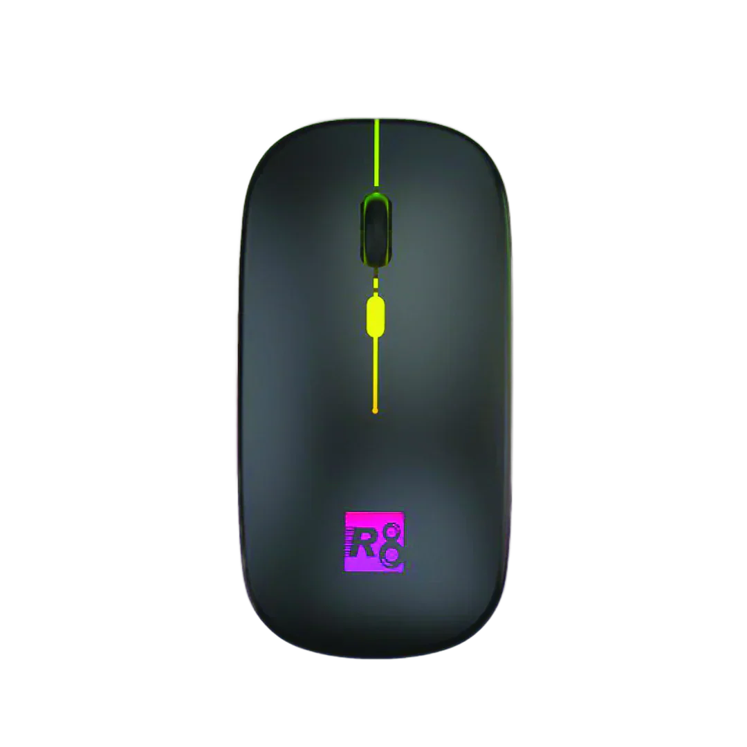 Wireless Rechargeable Optical Mouse with Light 2.4GHz Black ? 1760