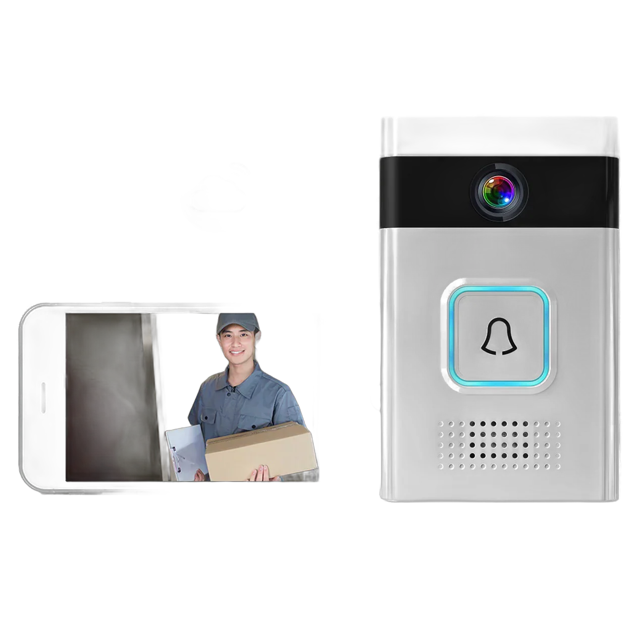 Ezfun Smart Wireless Doorbell Connect to Smartphone - D01