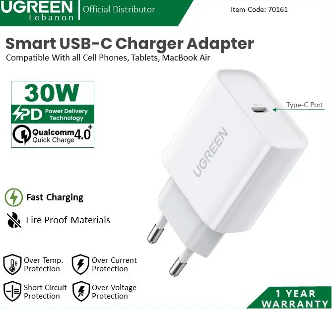 Ugreen USB-C PD 30W Fast Charger