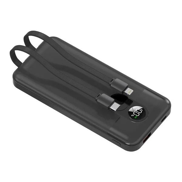Porodo 10000mAh Powerbank Integrated Cable