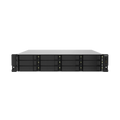 12-Bay AL324 quad-core 1.7 GHz rackmount NAS with 250W redundant PSU, 4GB DDR4 UDIMM RAM (max 16GB), SATA 6Gb/s, 2x 10GbE SFP+, 2x 2.5GbE, 1x PCIe Gen2 x2 slot