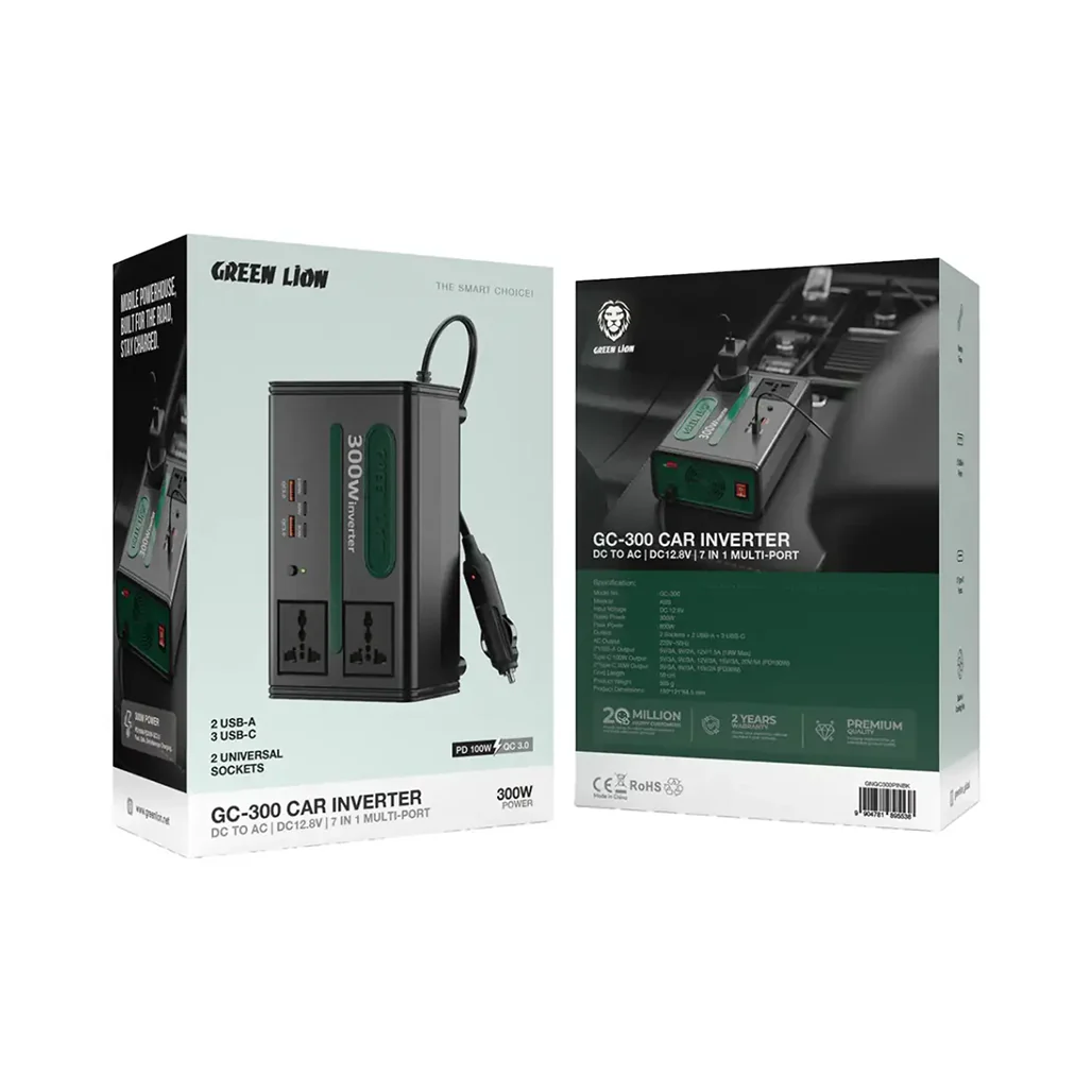 Green Lion GC-300 7-in-1 Multi-Port Car Adapter - image 1