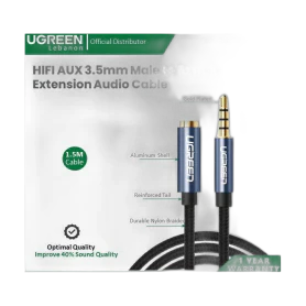 Ugreen Cable 3.5Mm Male To Female Extension Audio - Nylon Braided 40674