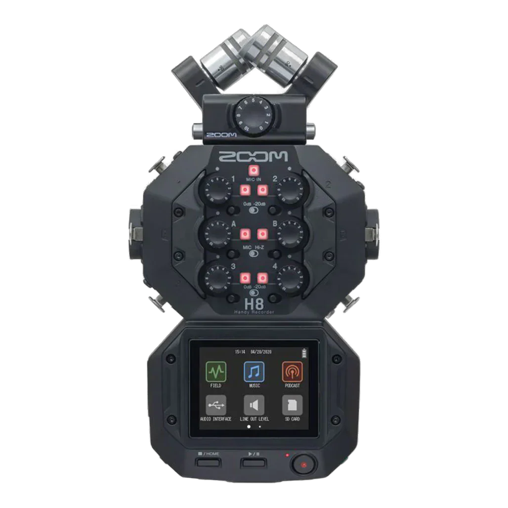 Zoom H8 12-Track Handy Recorder with Interchangeable Microphone System