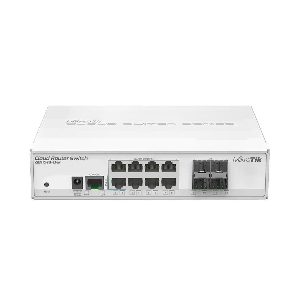 Mikrotik CRS112-8G-4S-IN Smart Network Switch