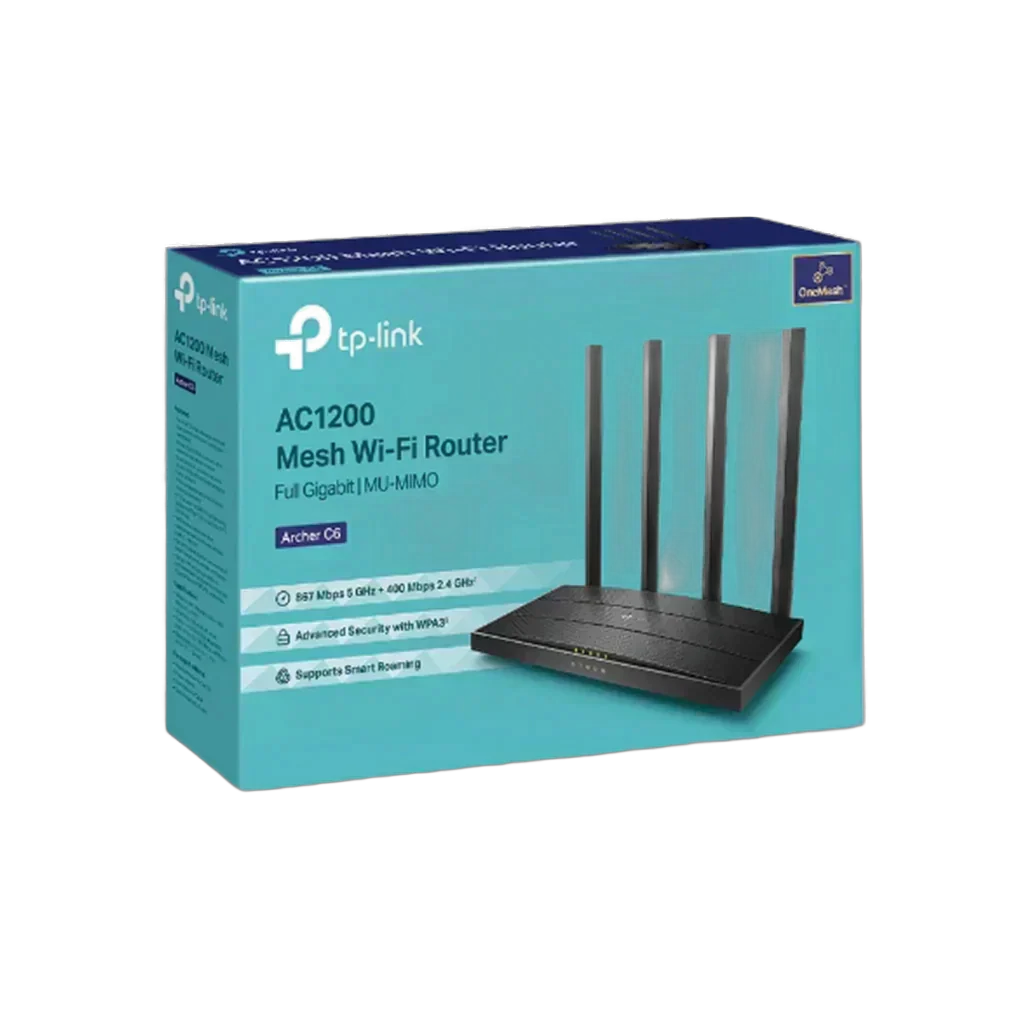 Tp-Link Ac1200 Mesh Wi-Fi Router Full Gigabit | Mu-Mimo Archer C6