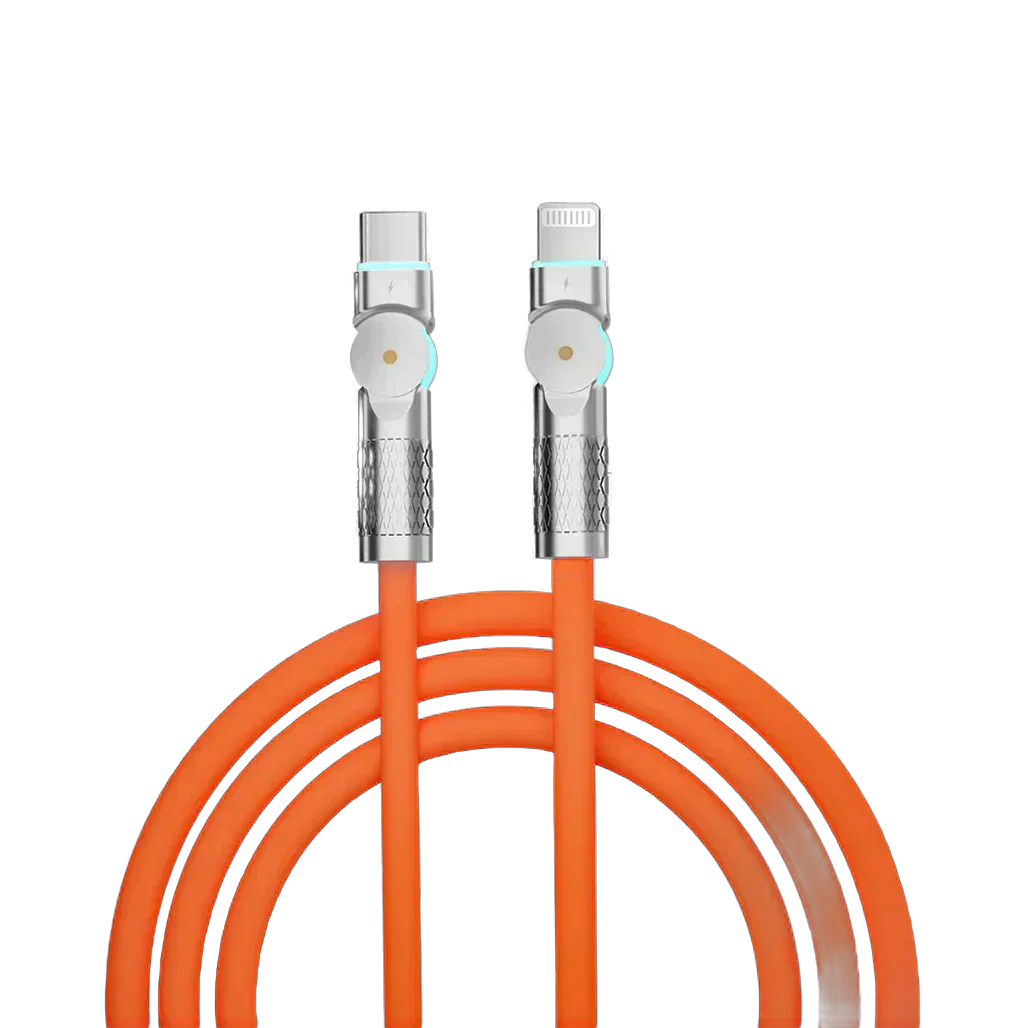 Porodo Double Head Rotate Cable PD - PD-DHR30WC-OG