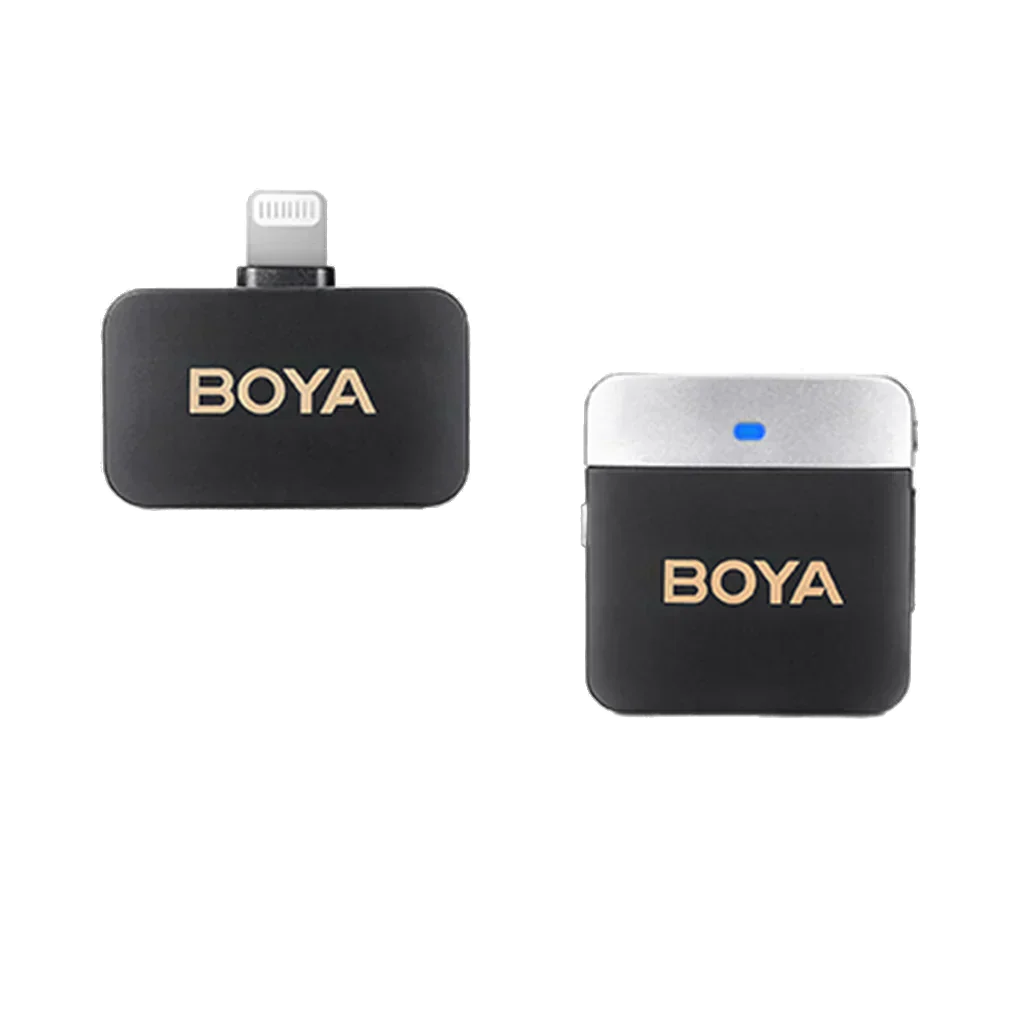 Boya BY-M1V5 - 2.4GHz Dual-Channel Wireless Microphone System.