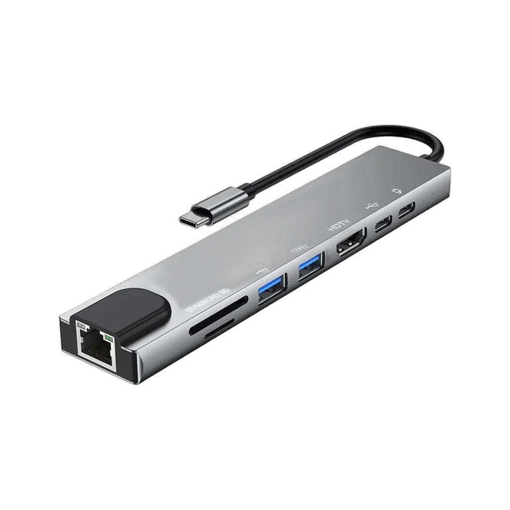 Heatz Zt101 Tye-C 8 In 1 Hub