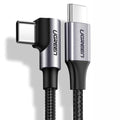UGREEN US255 - 80714 USB-C to Angled USB-C Cable 60W - 3M