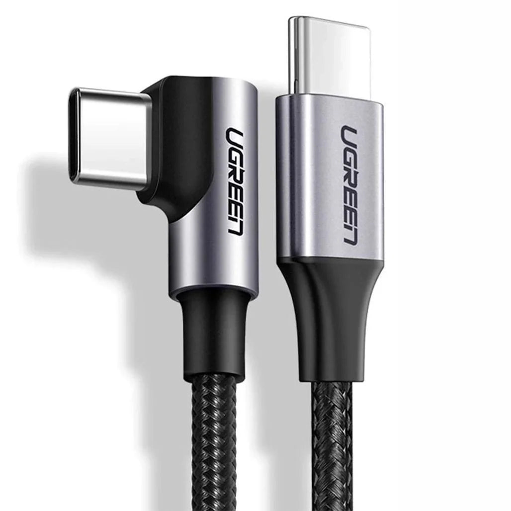 UGREEN US255 - 80714 USB-C to Angled USB-C Cable 60W - 3M