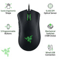 DeathAdder Essential (2021) Wired Gaming Mouse - Optical Sensor, 6400 DPI, 5 Programmable Buttons, Ergonomic Form Factor - BLACK