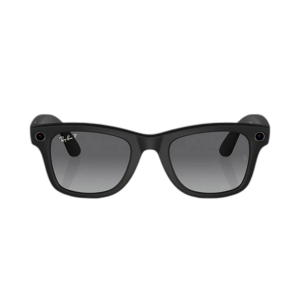Ray-Ban Meta Headliner Smart Glasses Shiny Black/ Green Polarized